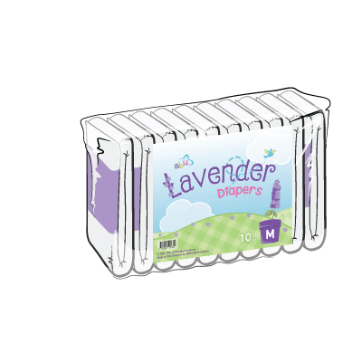 Front Diapers Lavender