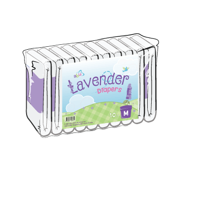 Back Diapers Lavender
